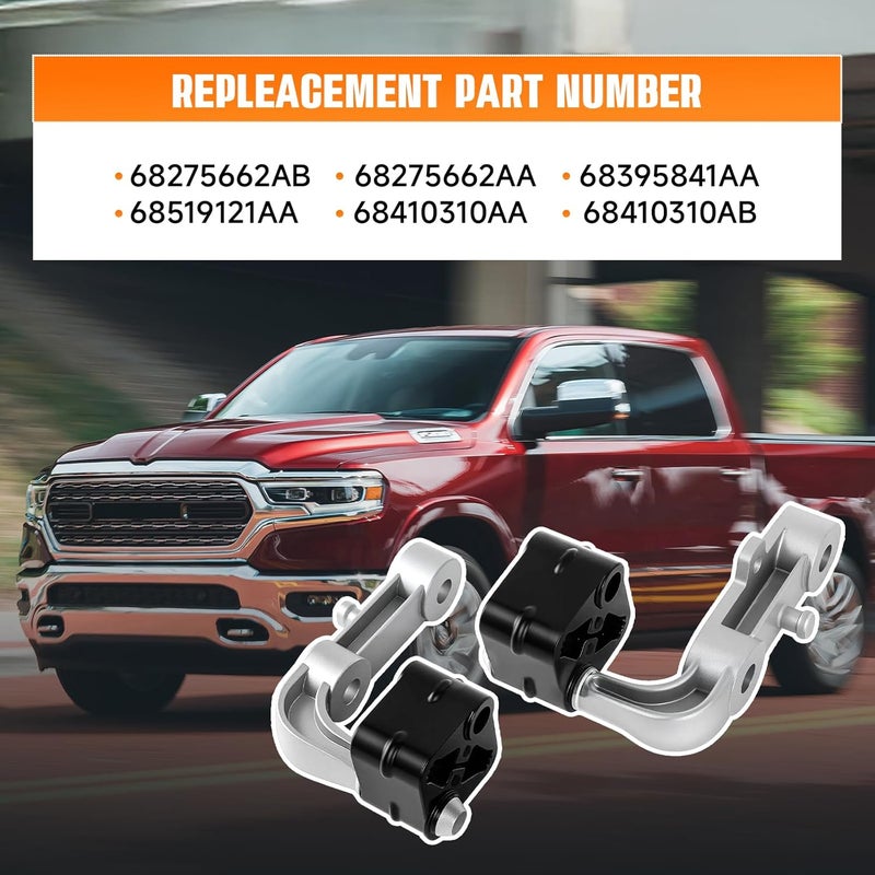 HIPADA 4PCS Rear Exhaust Bracket Muffler Support Rubber Isolator Hanger Assembly Left & Right Compatible with 2019-2025 Ram 1500 3.0L 5.7L 6.2L, Driver Passenger Side Replace 68275662AB 68395841AA 68519121AA - Image 3